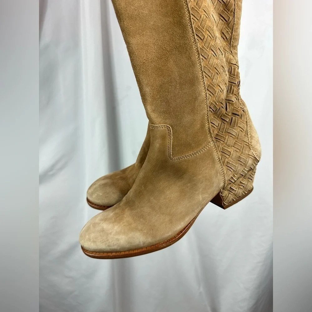 Ash brown woven boots size 8